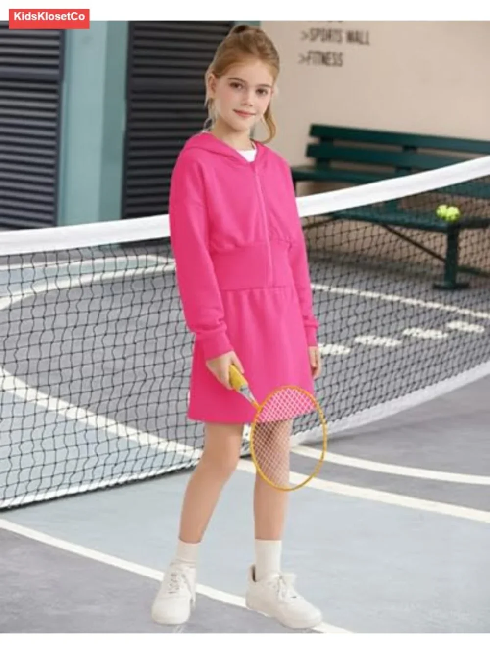 Girls 2-Piece Skirt Set Hoodie Zip Sweatshirt Athletic Casual Outfit Fall Winter